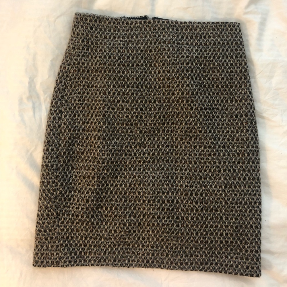 Brown tweed JCrew pencil skirt